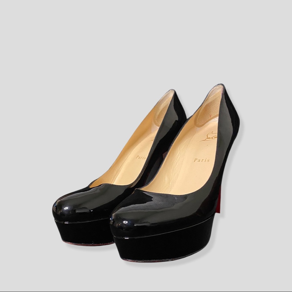 Christian Louboutin Black Bianca 120 Patent Pumps